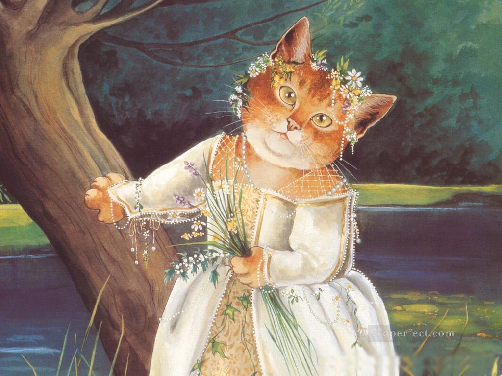 cat lady Susan Herbert Oil Paintings